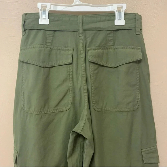 Madewell Griff Superwide-Leg Cargo Pants in Garment Dye Green Size 26 NWT New - Picture 8 of 14
